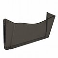 Azar Displays Dark Gray/Smoke Plastic Wall Mount File Holder with Magnets, 4PK 250045-SMK